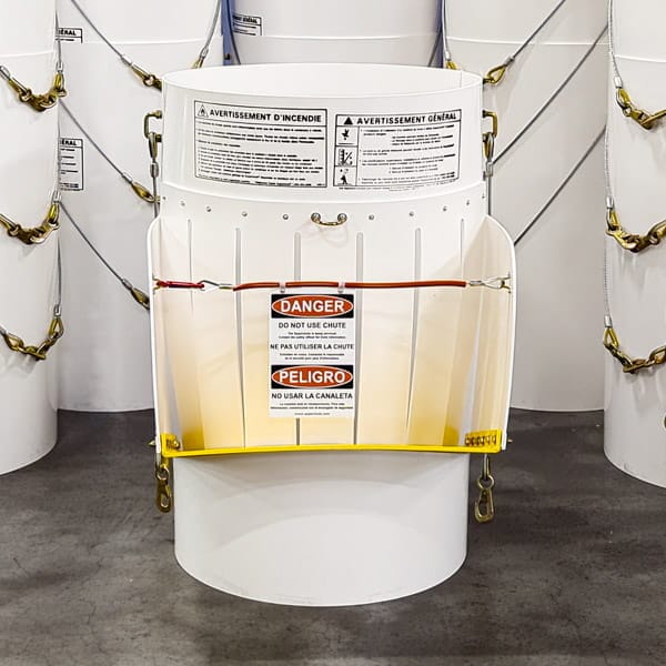 White Superchute door section. White Superchute door section.