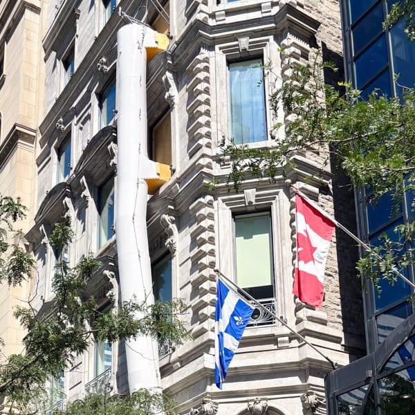 White chute with two door sections installed. White chute with two door sections installed.