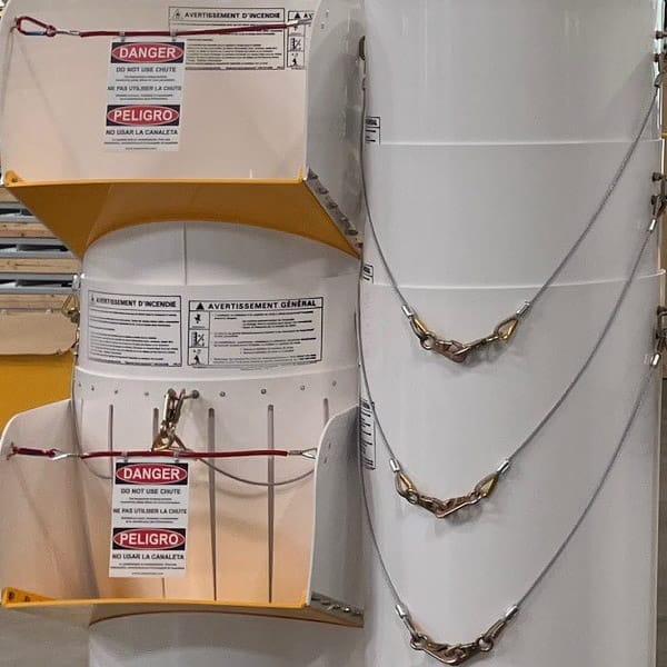 White Superchute sections. White Superchute sections.